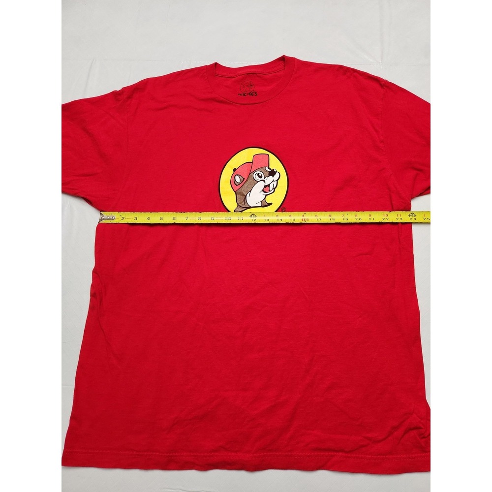 Buc-ee's Shirt Mens 2XL Red Logo Graphic Tee Beaver Mascot Travel Gas Station - Picture 6 of 8